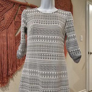 Speeckless Black White Print Dress